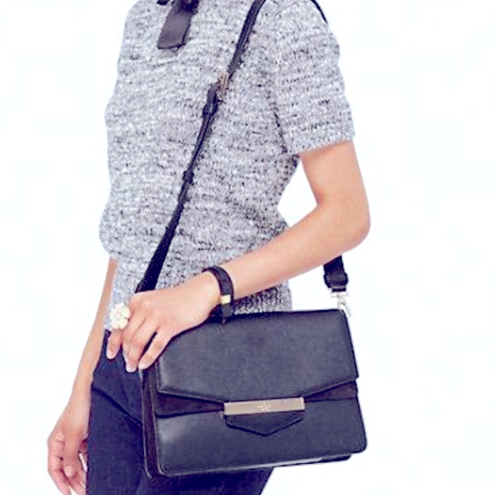 KATE SPADE Navy Blue Leather Crossbody Bag